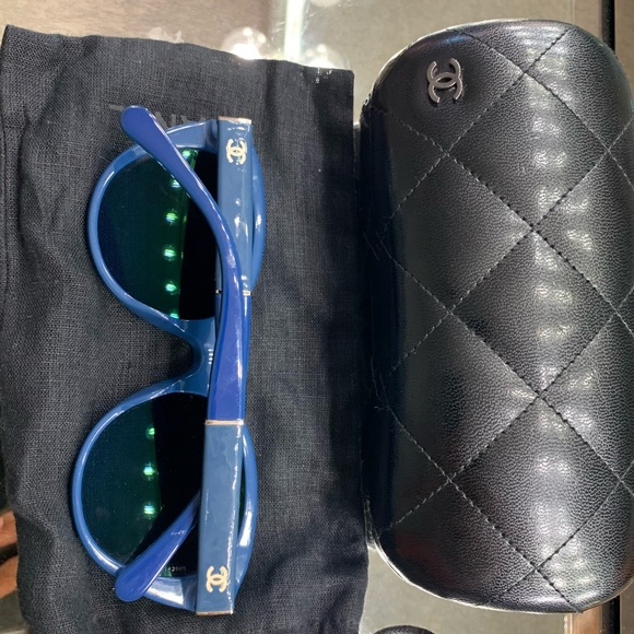 Chanel Blue Butterfly Sunglasses